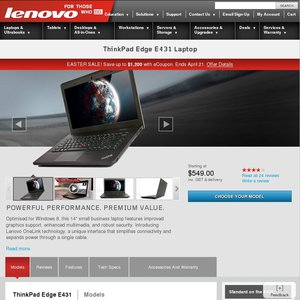 50%OFF hinkPad Edge E431 Laptop Deals and Coupons