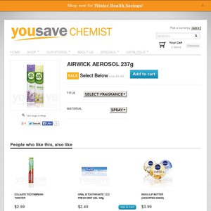 50%OFF Airwick Aerosol 237g (Lavendar or Vanilla) Deals and Coupons