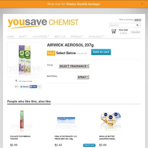 50%OFF Airwick Aerosol 237g (Lavendar or Vanilla)  Deals and Coupons