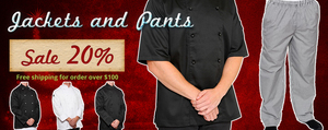 20%OFF Chef Jackets and Pants Deals and Coupons