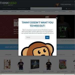 20%OFF ThinkGeek Promo Code Deals and Coupons