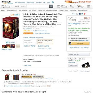 50%OFF J.R.R. Tolkien 4-Book Boxed Set Deals and Coupons