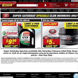 50%OFF Castrol GTX 20W-50 5L Oil from SCA Deals and Coupons