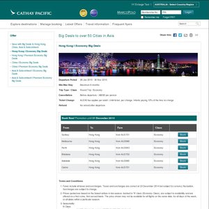 50%OFF Cathay Pacific  flights Deals and Coupons