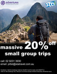 20%OFF Small Group Adventures Deals and Coupons