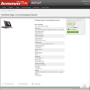 18%OFF ThinkPad Yoga 11e Chromebook Deals and Coupons
