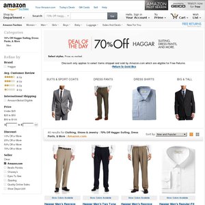 70%OFF Haggar Suiting and Dress Pants Deals and Coupons