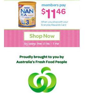 50%OFF Nan HA Toddler Formula from Woolworths Deals and Coupons