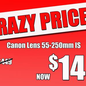66%OFF Canon Zoom Lens 55-250mm IS II Deals and Coupons
