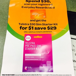 50%OFF Telstra Starter Kit, EDR card Deals and Coupons