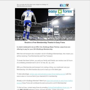 15%OFF  Bulldogs NRL Membership , Easy-Forex Trading Account Deals and Coupons