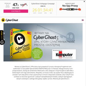 FREE CyberGhost 5 VPN Deals and Coupons