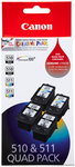 50%OFF Canon 510/511 Ink Cartridge Quad Pack  Deals and Coupons