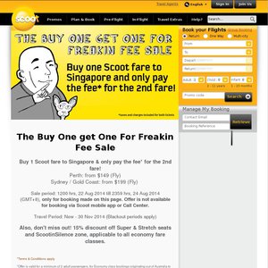 50%OFF FlyScoot Singapore Deals and Coupons