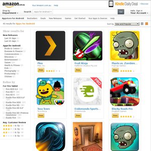 50%OFF Amazon's Android Apps and Games  Deals and Coupons