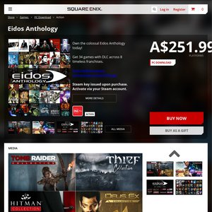 50%OFF  EIDOS ANTHOLOGY - 34 Games Deals and Coupons