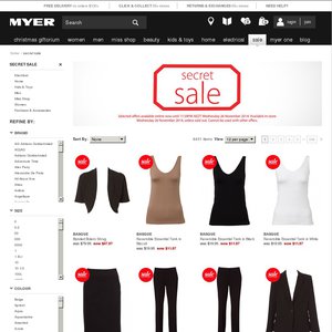 50%OFF Myer Secret Sale Deals and Coupons