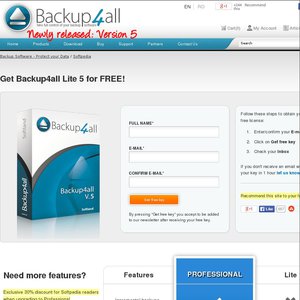 FREE Backup4all Lite 5 Deals and Coupons