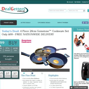 57%OFF 4 Piece 28cm Gemstone™ Cookware Set Only Deals and Coupons
