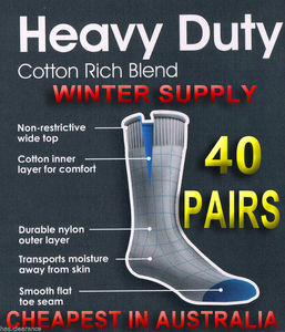 50%OFF 40 Pairs Outdoor / Work / Sport Heavy Duty Socks Deals and Coupons