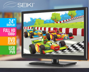 50%OFF Seiki Full HD 24” LED TV w/ Built-in DVD Player  Deals and Coupons