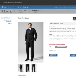 83%OFF 'Flair' 2pc Suits and Suit Pants Deals and Coupons