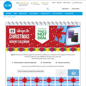 50%OFF Big W Advent Calender Deals Deals and Coupons