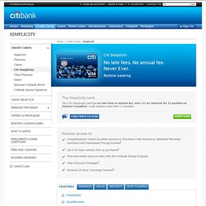 50%OFF Citibank Simplicity Credit Card Deals and Coupons