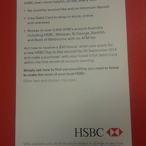 50%OFF Transaction Account with HSBC Deals and Coupons