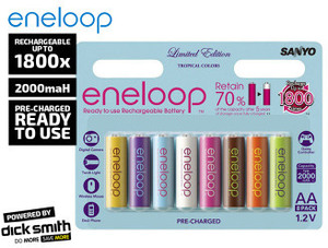50%OFF Eneloop Tropical AA Rechargeable Batteries Deals and Coupons