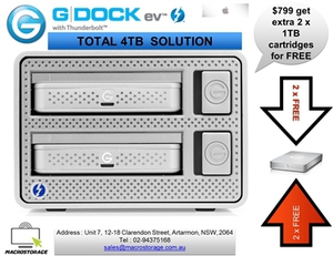 50%OFF G-Technology 2TB G-DOCK Ev with Extra 2 X 1TB Cartridges Deals and Coupons