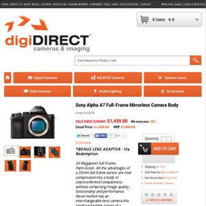 3%OFF Sony A7 Body  Deals and Coupons