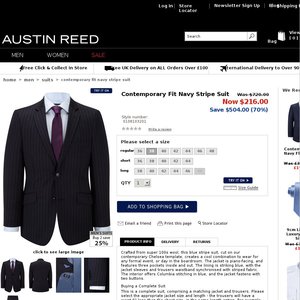 70%OFF Austin Reed 100% Wool Men's Suit Deals and Coupons