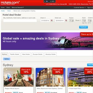50%OFF Hotels.com bookings Deals and Coupons