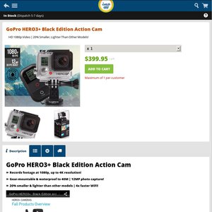 50%OFF COTD GoPro HERO3+ Deals and Coupons