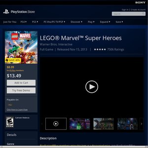 50%OFF PS4 Lego Marvel Super Heroes Deals and Coupons