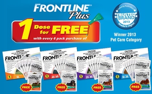 50%OFF FRONTLINE PLUS for Dogs 6's, + Free Extra Dose Deals and Coupons