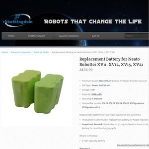 50%OFF Neato Replacement 2 Set Batteries Deals and Coupons