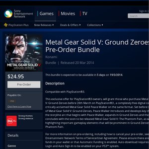 50%OFF Metal Gear Solid V and Peace Walker game Deals and Coupons