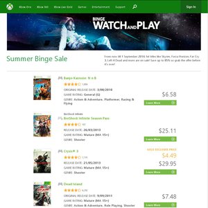85%OFF XBOX games Deals and Coupons