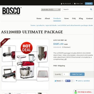 50%OFF BOSCO AS1200HD stand mixer Deals and Coupons