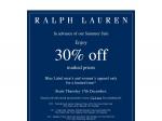 30%OFF Ralph Lauren Blue Label items Deals and Coupons