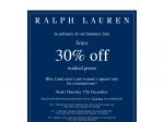 30%OFF Ralph Lauren Blue Label items Deals and Coupons