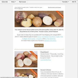 75%OFF Jones Potatoes - 7 Varieties, 4kg/10kg, ~$3-$4/kg Deals and Coupons