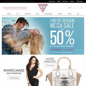 50%OFF Guess products Deals and Coupons