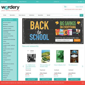 10%OFF Wordery.com items Deals and Coupons