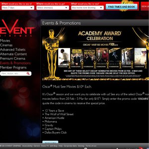 50%OFF Oscar Movies Deals and Coupons