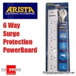 25%OFF 2 for 1 - 6 way power board with surge protection Deals and Coupons