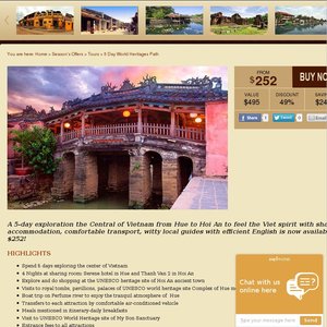 50%OFF Central Vietnam Heritage Path Deals and Coupons