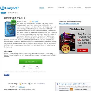 50%OFF BotRevolt Security software  Deals and Coupons
